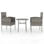 3-piece garden dining set anthracite gray synthetic rattan by vidaXL, Garden sets - Ref: Foro24-3098037, Price: 118,99 €, Dis...