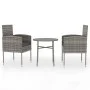 Anthrazitgraues 3-teiliges Garten-Essset aus synthetischem Rattan von vidaXL, Gartensets - Ref: Foro24-3098037, Preis: 117,99...