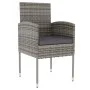 Anthrazitgraues 3-teiliges Garten-Essset aus synthetischem Rattan von vidaXL, Gartensets - Ref: Foro24-3098037, Preis: 117,99...