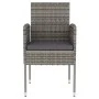 Anthrazitgraues 3-teiliges Garten-Essset aus synthetischem Rattan von vidaXL, Gartensets - Ref: Foro24-3098037, Preis: 117,99...