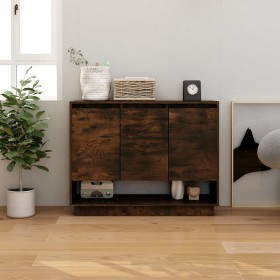 Smoked oak engineered wood sideboard 97x31x75 cm by vidaXL, Sideboards - Ref: Foro24-812987, Price: 73,43 €, Discount: %