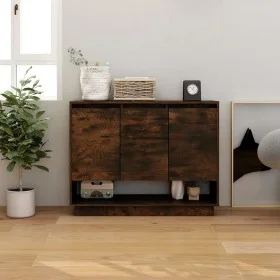 Smoked oak engineered wood sideboard 97x31x75 cm by vidaXL, Sideboards - Ref: Foro24-812987, Price: 72,38 €, Discount: %