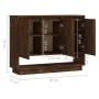 Smoked oak engineered wood sideboard 97x31x75 cm by vidaXL, Sideboards - Ref: Foro24-812987, Price: 72,38 €, Discount: %