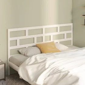 Solid white pine wood bed headboard 206x4x100 cm by vidaXL, Headboards and footboards - Ref: Foro24-814215, Price: 56,20 €, D...