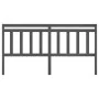 Cabecero de cama madera maciza de pino gris 206x4x100 cm de vidaXL, Cabeceros y pies de cama - Ref: Foro24-814116, Precio: 46...