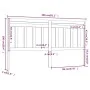 Bettkopfteil aus massivem grauem Kiefernholz, 206 x 4 x 100 cm von vidaXL, Kopf- und Fußteile - Ref: Foro24-814116, Preis: 46...