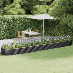 Planter raised bed in anthracite powder-coated steel 507x100x36cm by vidaXL, Pots and planters - Ref: Foro24-319011, Price: 9...