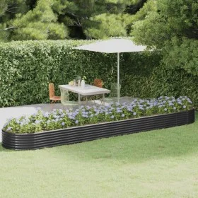 Planter raised bed in anthracite powder-coated steel 507x100x36cm by vidaXL, Pots and planters - Ref: Foro24-319011, Price: 9...