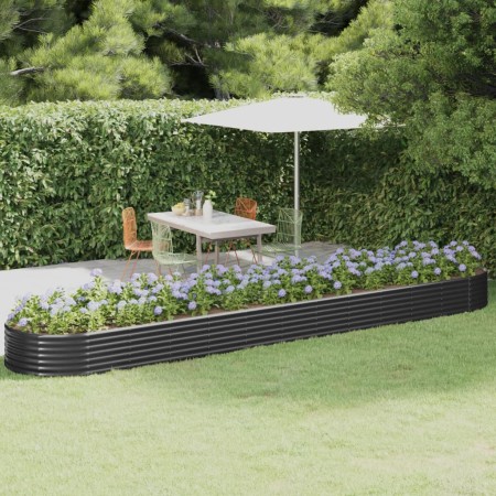 Planter raised bed in anthracite powder-coated steel 507x100x36cm by vidaXL, Pots and planters - Ref: Foro24-319011, Price: 1...