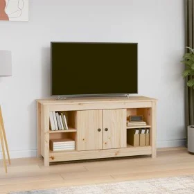 Solid pine wood TV stand 103x36.5x52 cm by vidaXL, TV Furniture - Ref: Foro24-814574, Price: 77,59 €, Discount: %