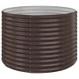 Brown powder coated steel flower bed planter 100x100x68cm by vidaXL, Pots and planters - Ref: Foro24-319055, Price: 51,51 €, ...