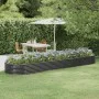 Jardinera arriate acero recubierto polvo antracita 396x100x36cm de vidaXL, Maceteros y jardineras - Ref: Foro24-319006, Preci...