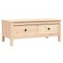 Couchtisch aus massivem grauem Kiefernholz, 100 x 50 x 40 cm von vidaXL, Couchtisch - Ref: Foro24-814604, Preis: 79,34 €, Rab...