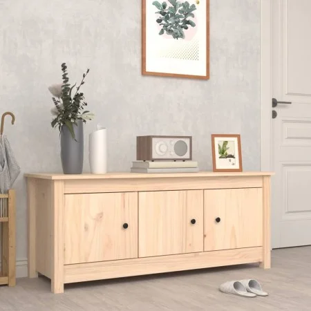Solid pine wood shoe rack 110x38x45.5 cm by vidaXL, Shoe racks and shoe organizers - Ref: Foro24-814599, Price: 111,17 €, Dis...