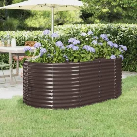 Brown powder coated steel flower bed planter 175x100x68cm by vidaXL, Pots and planters - Ref: Foro24-319060, Price: 74,67 €, ...