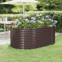 Brown powder coated steel flower bed planter 175x100x68cm by vidaXL, Pots and planters - Ref: Foro24-319060, Price: 76,36 €, ...