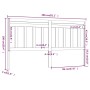 Bettkopfteil aus massivem Kiefernholz, 206 x 4 x 100 cm von vidaXL, Kopf- und Fußteile - Ref: Foro24-814114, Preis: 37,74 €, ...