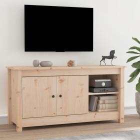 Mueble de TV de madera maciza de pino 103x36,5x52 cm