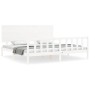 Estructura de cama con cabecero madera maciza blanco 200x200 cm de vidaXL, Camas y somieres - Ref: Foro24-3193422, Precio: 17...