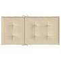 Cojín de silla de jardín respaldo bajo 6 uds tela Oxford beige