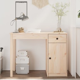 Schreibtisch aus massivem Kiefernholz, 100 x 50 x 75 cm von vidaXL, Schreibtische - Ref: Foro24-814629, Preis: 116,77 €, Raba...