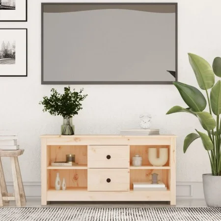 Solid pine wood TV stand 103x36.5x52 cm by vidaXL, TV Furniture - Ref: Foro24-814569, Price: 83,37 €, Discount: %