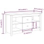 TV-Ständer aus massivem Kiefernholz 103x36,5x52 cm von vidaXL, TV-Möbel - Ref: Foro24-814569, Preis: 84,28 €, Rabatt: %
