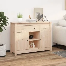 Solid pine wood sideboard 100x35x74.5 cm by vidaXL, Sideboards - Ref: Foro24-814549, Price: 119,69 €, Discount: %