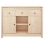 Solid pine wood sideboard 100x35x74.5 cm by vidaXL, Sideboards - Ref: Foro24-814549, Price: 119,69 €, Discount: %