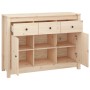 Solid pine wood sideboard 100x35x74.5 cm by vidaXL, Sideboards - Ref: Foro24-814549, Price: 121,30 €, Discount: %