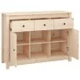 Solid pine wood sideboard 100x35x74.5 cm by vidaXL, Sideboards - Ref: Foro24-814549, Price: 119,69 €, Discount: %