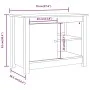 Solid pine wood TV cabinet 70x36.5x52 cm by vidaXL, TV Furniture - Ref: Foro24-814579, Price: 59,45 €, Discount: %