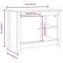 TV-Schrank aus massivem Kiefernholz, 70 x 36,5 x 52 cm von vidaXL, TV-Möbel - Ref: Foro24-814579, Preis: 60,25 €, Rabatt: %