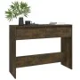 Engineered wood smoked oak console table 100x35x76.5 cm by vidaXL, Side tables - Ref: Foro24-813035, Price: 51,73 €, Discount: %