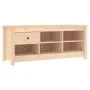 Solid pine wood shoe rack 110x38x45.5 cm by vidaXL, Shoe racks and shoe organizers - Ref: Foro24-814594, Price: 79,39 €, Disc...