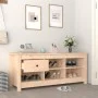 Solid pine wood shoe rack 110x38x45.5 cm by vidaXL, Shoe racks and shoe organizers - Ref: Foro24-814594, Price: 79,39 €, Disc...