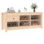 Solid pine wood shoe rack 110x38x45.5 cm by vidaXL, Shoe racks and shoe organizers - Ref: Foro24-814594, Price: 79,39 €, Disc...