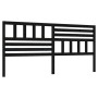 Solid black pine wood bed headboard 186x4x100 cm by vidaXL, Headboards and footboards - Ref: Foro24-814163, Price: 71,20 €, D...
