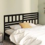 Solid black pine wood bed headboard 186x4x100 cm by vidaXL, Headboards and footboards - Ref: Foro24-814163, Price: 71,20 €, D...