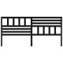Solid black pine wood bed headboard 186x4x100 cm by vidaXL, Headboards and footboards - Ref: Foro24-814163, Price: 71,20 €, D...