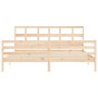 Estructura de cama con cabecero madera maciza 200x200 cm de vidaXL, Camas y somieres - Ref: Foro24-3194851, Precio: 145,45 €,...
