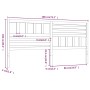 Solid black pine wood bed headboard 186x4x100 cm by vidaXL, Headboards and footboards - Ref: Foro24-814163, Price: 71,20 €, D...