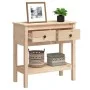 Mesa consola madera maciza de pino 75x35x75 cm de vidaXL, Mesas auxiliares - Ref: Foro24-814619, Precio: 107,57 €, Descuento: %