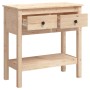 Solid pine wood console table 75x35x75 cm by vidaXL, Side tables - Ref: Foro24-814619, Price: 100,58 €, Discount: %