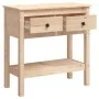 Solid pine wood console table 75x35x75 cm by vidaXL, Side tables - Ref: Foro24-814619, Price: 107,59 €, Discount: %