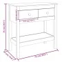 Solid pine wood console table 75x35x75 cm by vidaXL, Side tables - Ref: Foro24-814619, Price: 107,59 €, Discount: %