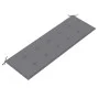 Banco Batavia con cojín gris madera maciza de teca 150 cm de vidaXL, Bancos de jardín - Ref: Foro24-3100827, Precio: 247,66 €...