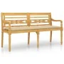 Batavia bench with beige cushion solid teak wood 150 cm by vidaXL, garden benches - Ref: Foro24-3100844, Price: 249,02 €, Dis...