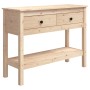Solid pine wood console table 100x35x75 cm by vidaXL, Side tables - Ref: Foro24-814624, Price: 97,65 €, Discount: %