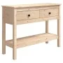 Solid pine wood console table 100x35x75 cm by vidaXL, Side tables - Ref: Foro24-814624, Price: 94,31 €, Discount: %